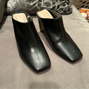 The Drop Women's Avena Square Toe Block Heel Mule, Black size 7.5